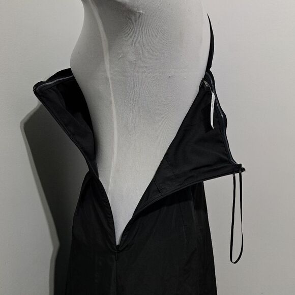 Banana Republic One Shoulder Romantic Goth Casual Midi Dress Size 6 Black NWT - Picture 10 of 14